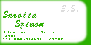 sarolta szimon business card